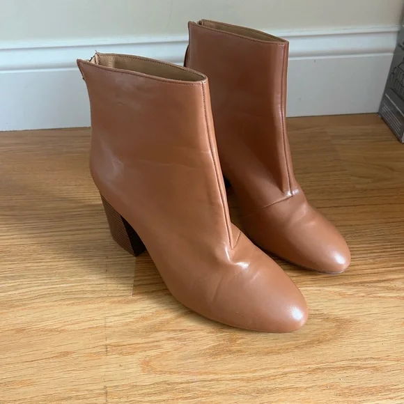Women's Tan Ankle Boots - Picture 2 of 6